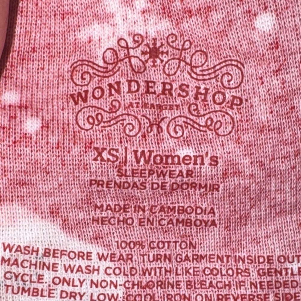 Wondershop Red Christmas Pajama Pants White Snowflakes Candy Cane Santa Claus XS - Picture 7 of 10